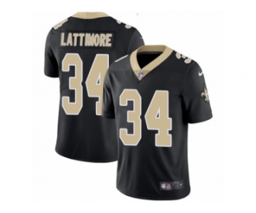 Men's Nike New Orleans Saints #34 Marshon Lattimore Limited Black Team Color NFL Jersey