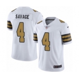 Men's Nike New Orleans Saints #4 Tom Savage Limited White Rush Vapor Untouchable NFL Jersey