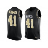 Men's Nike New Orleans Saints #41 Alvin Kamara Limited Black Player Name & Number Tank Top NFL Jersey