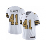 Men's Nike New Orleans Saints #41 Alvin Kamara Limited White Rush NFL Jersey