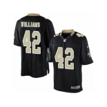 Men's Nike New Orleans Saints #42 Marcus Williams Limited Black Team Color NFL Jersey