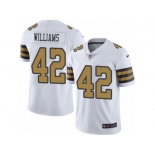 Men's Nike New Orleans Saints #42 Marcus Williams Limited White Rush NFL Jersey