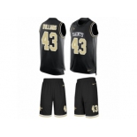 Men's Nike New Orleans Saints #43 Marcus Williams Limited Black Tank Top Suit NFL Jersey