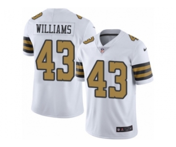 Men's Nike New Orleans Saints #43 Marcus Williams Limited White Rush NFL Jersey