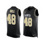 Men's Nike New Orleans Saints #48 Vonn Bell Limited Black Player Name & Number Tank Top NFL Jersey