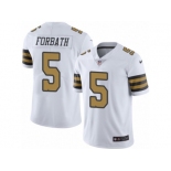 Men's Nike New Orleans Saints #5 Kai Forbath Limited White Rush NFL Jersey