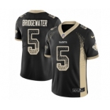 Men's Nike New Orleans Saints #5 Teddy Bridgewater Limited Black Rush Drift Fashion NFL Jersey