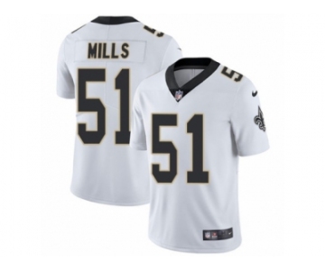 Men's Nike New Orleans Saints #51 Sam Mills Vapor Untouchable Limited White NFL Jersey