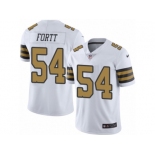 Men's Nike New Orleans Saints #54 Khairi Fortt Limited White Rush NFL Jersey