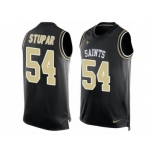 Men's Nike New Orleans Saints #54 Nate Stupar Limited Black Player Name & Number Tank Top NFL Jersey