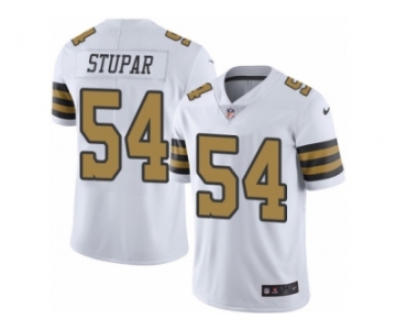 Men's Nike New Orleans Saints #54 Nate Stupar Limited White Rush NFL Jersey