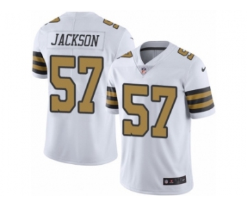 Men's Nike New Orleans Saints #57 Rickey Jackson Limited White Rush NFL Jersey