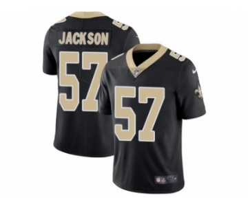 Men's Nike New Orleans Saints #57 Rickey Jackson Vapor Untouchable Limited Black Team Color NFL Jersey