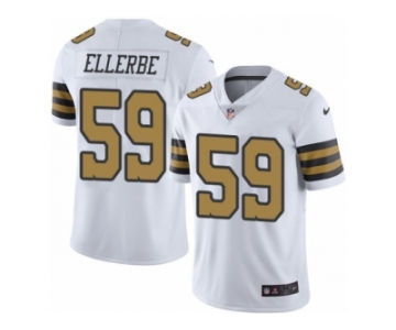 Men's Nike New Orleans Saints #59 Dannell Ellerbe Limited White Rush NFL Jersey