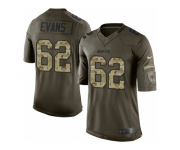 Men's Nike New Orleans Saints #62 Jahri Evans Limited Green Salute to Service NFL Jersey