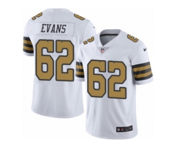 Men's Nike New Orleans Saints #62 Jahri Evans Limited White Rush NFL Jersey