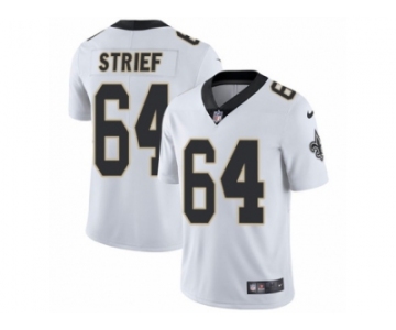 Men's Nike New Orleans Saints #64 Zach Strief Vapor Untouchable Limited White NFL Jersey