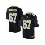 Men's Nike New Orleans Saints #67 Larry Warford Limited Black Team Color NFL Jersey