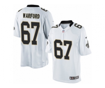 Men's Nike New Orleans Saints #67 Larry Warford Limited White NFL Jersey