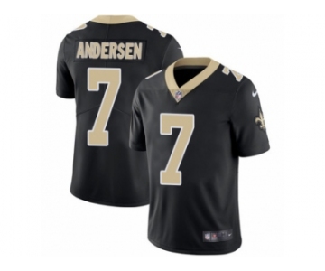 Men's Nike New Orleans Saints #7 Morten Andersen Vapor Untouchable Limited Black Team Color NFL Jersey