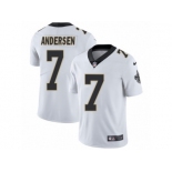 Men's Nike New Orleans Saints #7 Morten Andersen Vapor Untouchable Limited White NFL Jersey