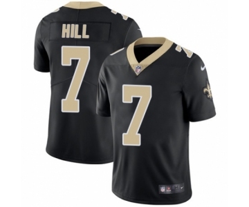 Men's Nike New Orleans Saints #7 Taysom Hill Black Team Color Vapor Untouchable Limited Player NFL Jersey