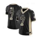 Men's Nike New Orleans Saints #7 Taysom Hill Limited Black Rush Drift Fashion NFL Jersey