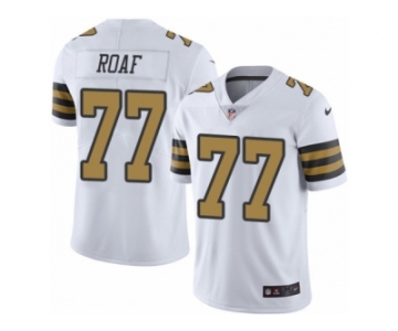 Men's Nike New Orleans Saints #77 Willie Roaf Limited White Rush NFL Jersey