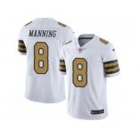 Men's Nike New Orleans Saints #8 Archie Manning Limited White Rush NFL Jersey