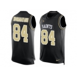 Men's Nike New Orleans Saints #84 Michael Hoomanawanui Limited Black Player Name & Number Tank Top NFL Jersey