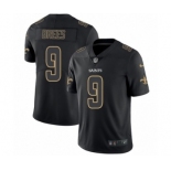 Men's Nike New Orleans Saints #9 Drew Brees Limited Black Rush Impact NFL Jersey