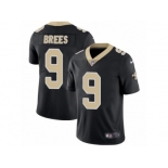 Men's Nike New Orleans Saints #9 Drew Brees Vapor Untouchable Limited Black Team Color NFL Jersey