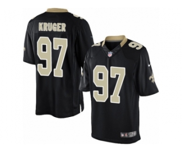 Men's Nike New Orleans Saints #97 Paul Kruger Limited Black Team Color NFL Jersey