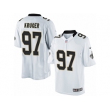 Men's Nike New Orleans Saints #97 Paul Kruger Limited White NFL Jersey