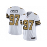 Men's Nike New Orleans Saints #97 Paul Kruger Limited White Rush NFL Jersey