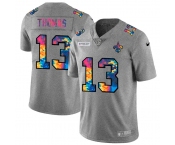 New Orleans Saints #13 Michael Thomas Men's Nike Multi-Color 2020 NFL Crucial Catch NFL Jersey Greyheather