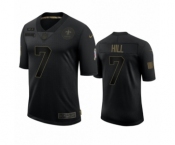 New Orleans Saints #7 Taysom Hill Black 2020 Salute to Service Limited Jersey