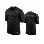 New Orleans Saints #82 Adam Trautman Black 2020 Salute to Service Limited Jersey