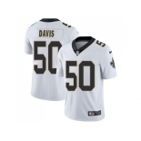 Nike New Orleans Saints #50 DeMario Davis White Men Stitched NFL Vapor Untouchable Limited Jersey