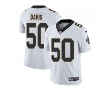 Nike New Orleans Saints #50 DeMario Davis White Men Stitched NFL Vapor Untouchable Limited Jersey