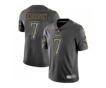 Nike New Orleans Saints #7 Morten Andersen Gray Static Men NFL Vapor Untouchable Limited Jersey