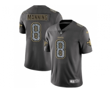 Nike New Orleans Saints #8 Archie Manning Gray Static Men NFL Vapor Untouchable Limited Jersey