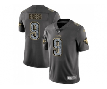 Nike New Orleans Saints #9 Drew Brees Gray Static Men NFL Vapor Untouchable Limited Jersey