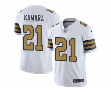 Nike Saints #21 Alvin Kamara White Men's Stitched NFL Limited Rush Jersey