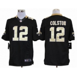 nike nfl jerseys new orleans saints #12 colston black[nike limited]