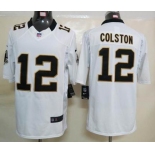 nike nfl jerseys new orleans saints #12 colston white[nike limited]