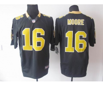 nike nfl jerseys new orleans saints #16 lance moore black[nike limited]