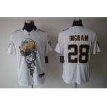 nike nfl jerseys new orleans saints #28 ingram white[helmet tri-blend limited]