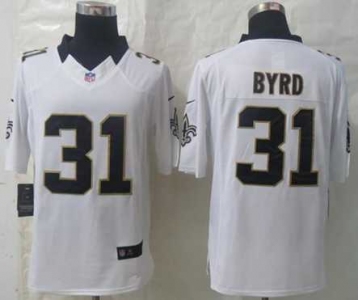 nike nfl jerseys new orleans saints #31 byrd white[nike limited]