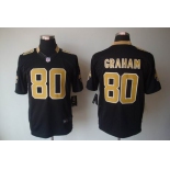 nike nfl jerseys new orleans saints #80 graham black[nike limited]